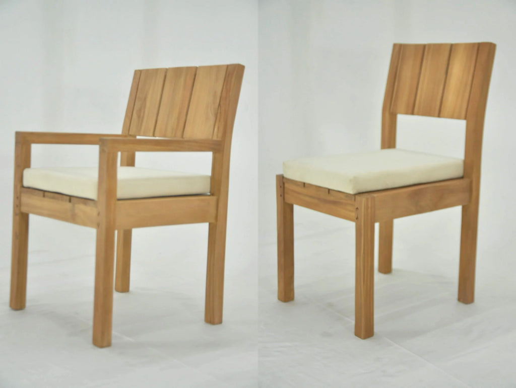 Grade-A Teak 7 Pc Dining Set 60" Round Table 6 Armless Chairs S175