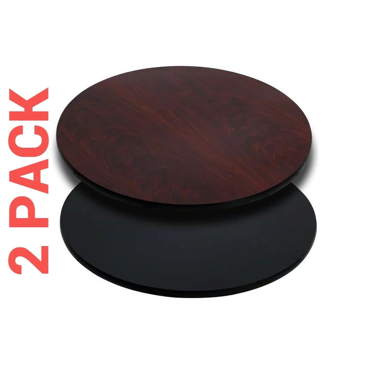 2 Pack 36'' Round Reversible Laminate Table Top P198