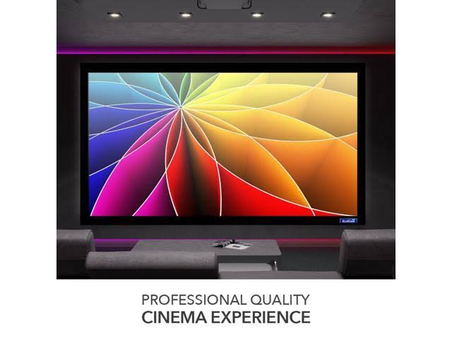 110-inch Fixed Frame Projector Screen 16:9 4K HD 1.0 Gain Acoustic White L347578