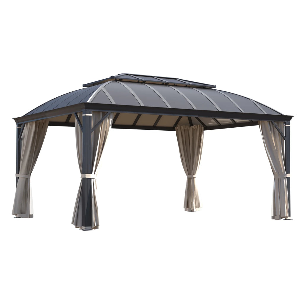 12'x16' Hardtop Aluminum Patio Gazebo with Aluminum Composite Double Roof G521