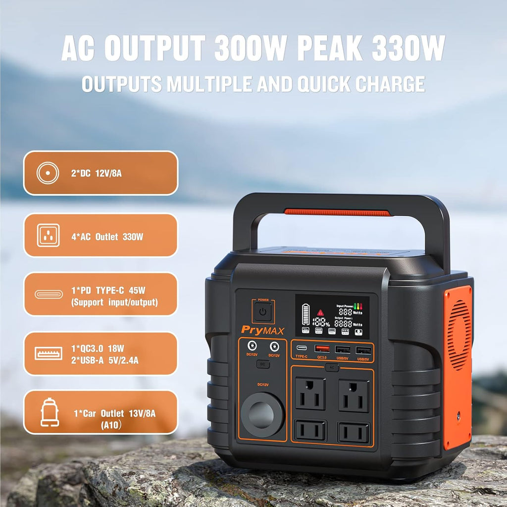 Portable Power Station 330W 296WH Lithium Battery Solar Generator L9181