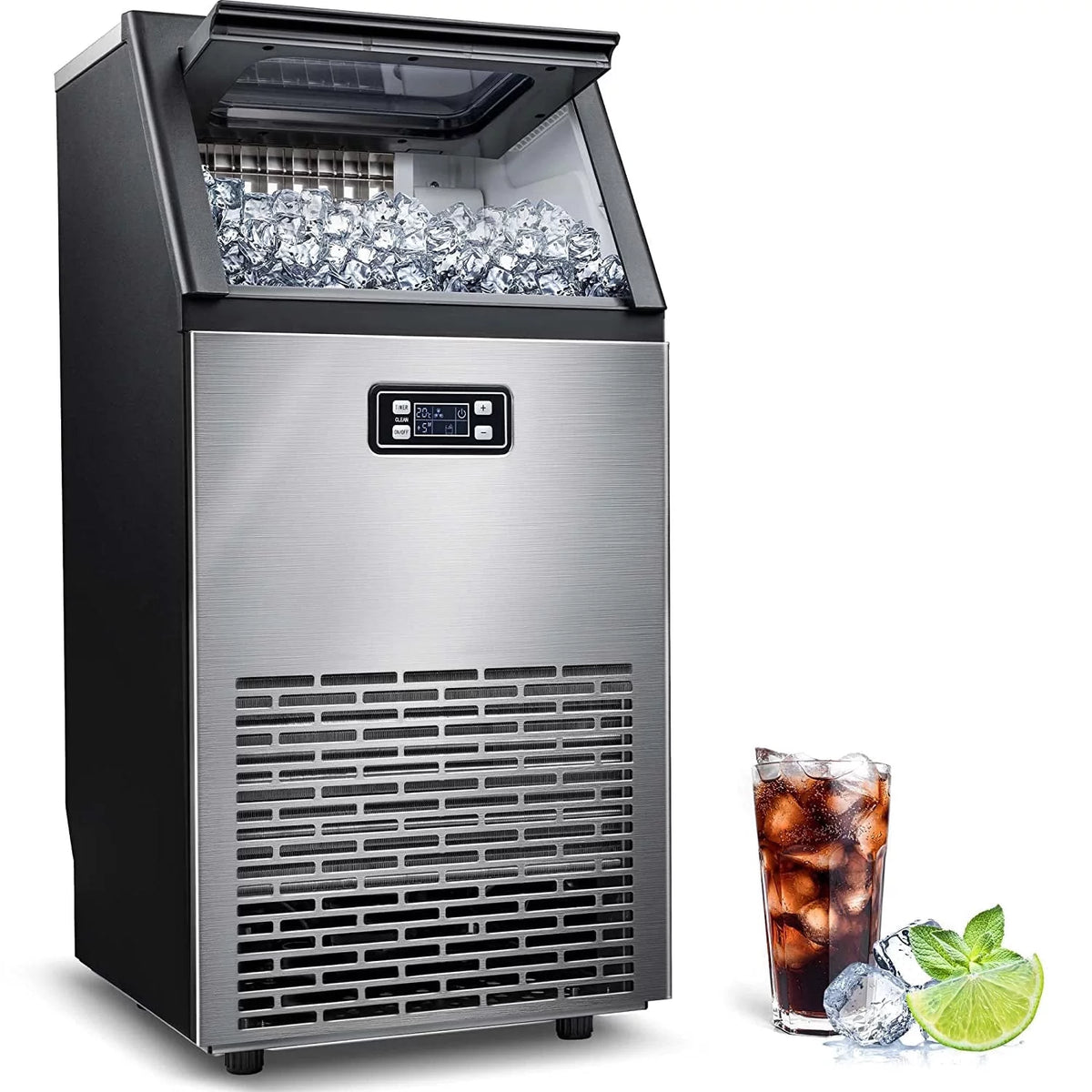 Commercial Ice Maker Machine 100LBS/24H Self-Cleaning Q37159