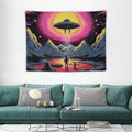 UFO Astronaut Galaxy Space Wall Art Tapestry W8182