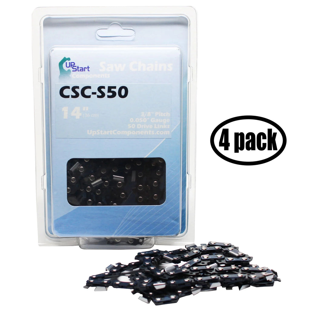 4-Pack 14" Semi Chisel Saw Chain for Electric Chainsaws G318633
