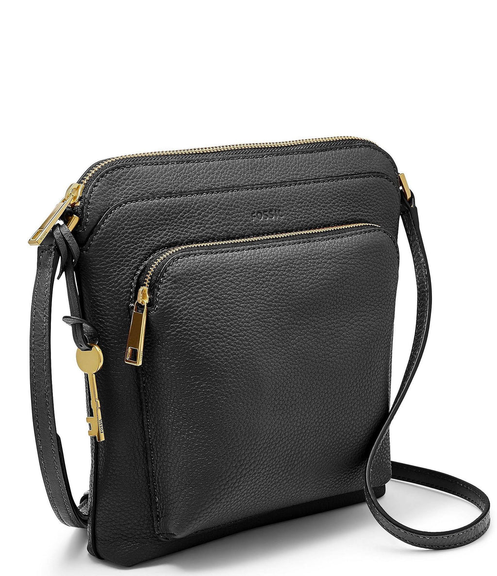 Black Leather Crossbody U360