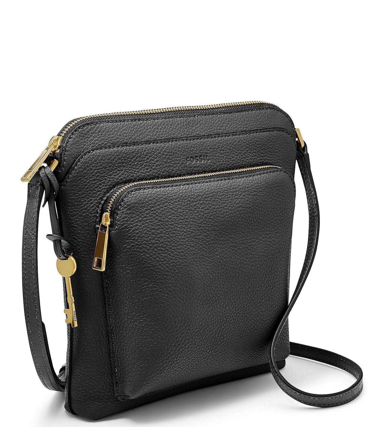 Black Leather Crossbody U360