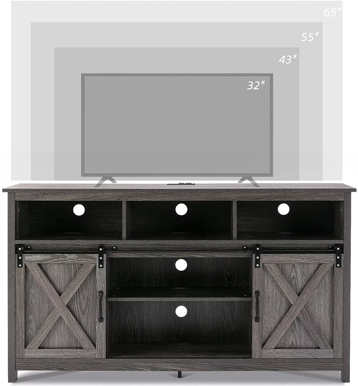 White TV Stand for 65 inch TVs E9894