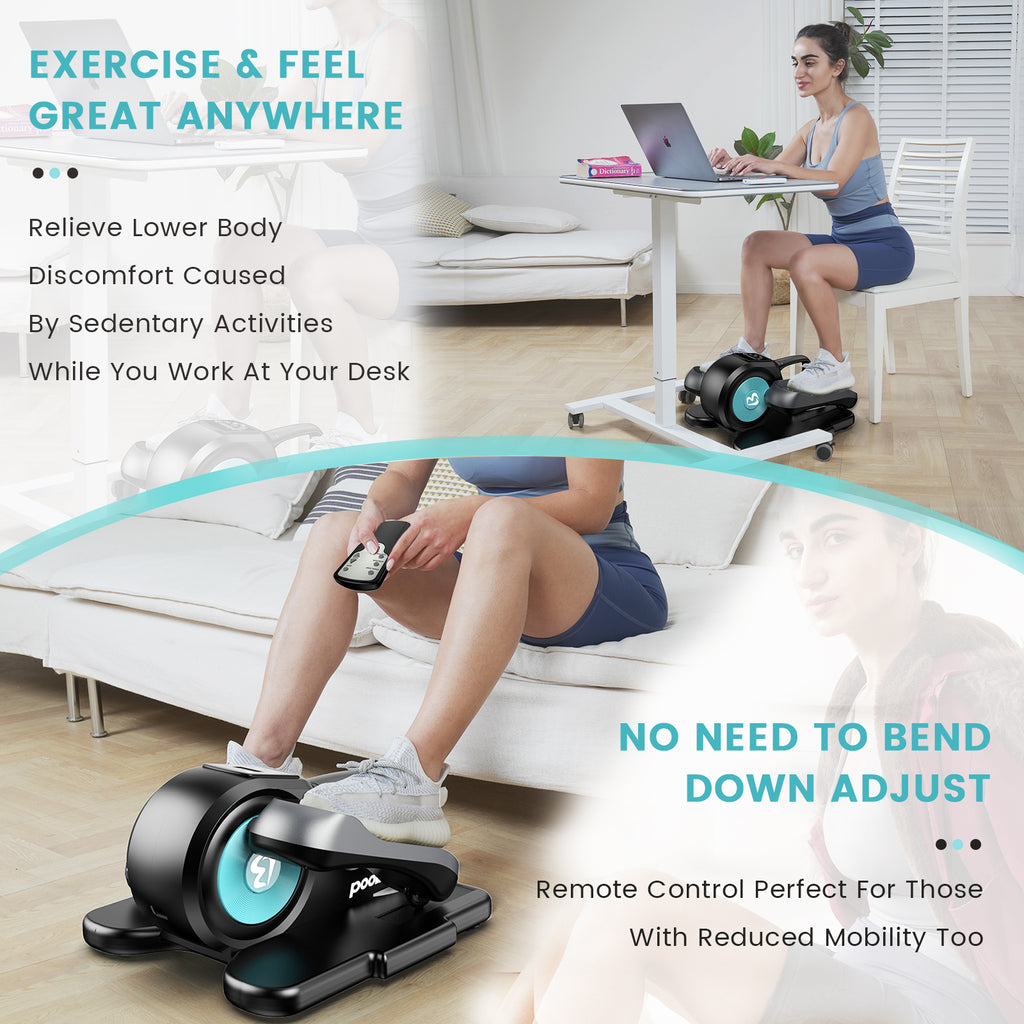 Under Desk Magnetic Elliptical Trainer with LCD Monitor Black T868986