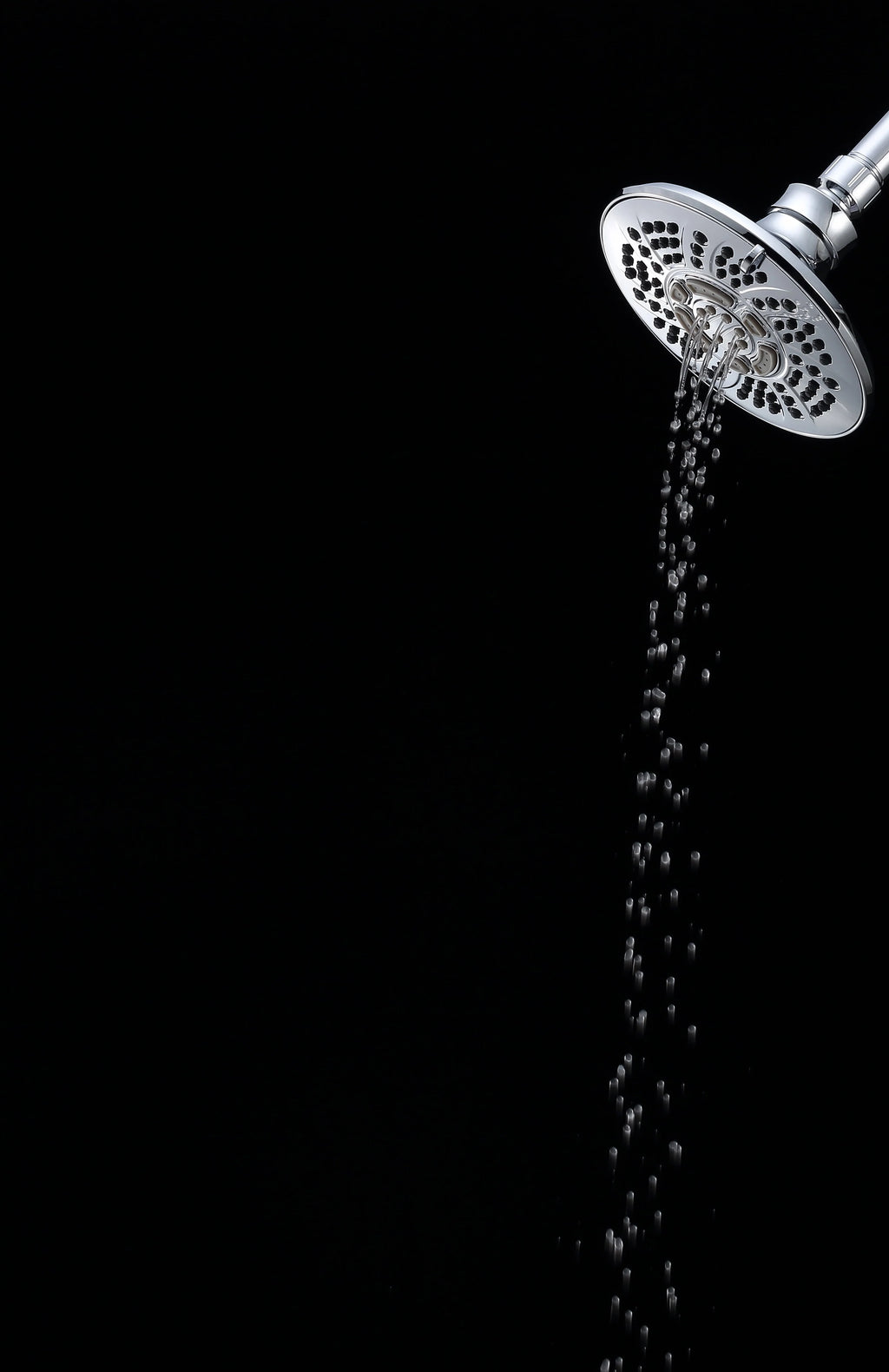 6-Setting Large Chrome Shower Head with Rub-Clean Nozzles T5160