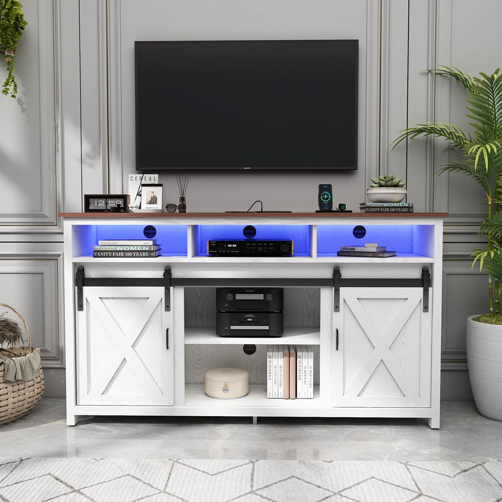 White TV Stand for 65 inch TVs E9894