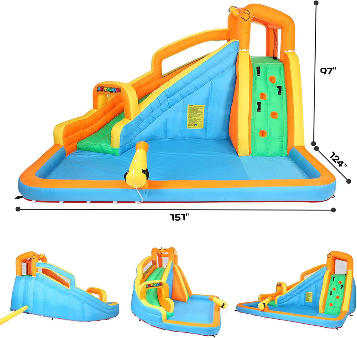 Inflatable Water Slide Bounce House with Splash Pool M66446