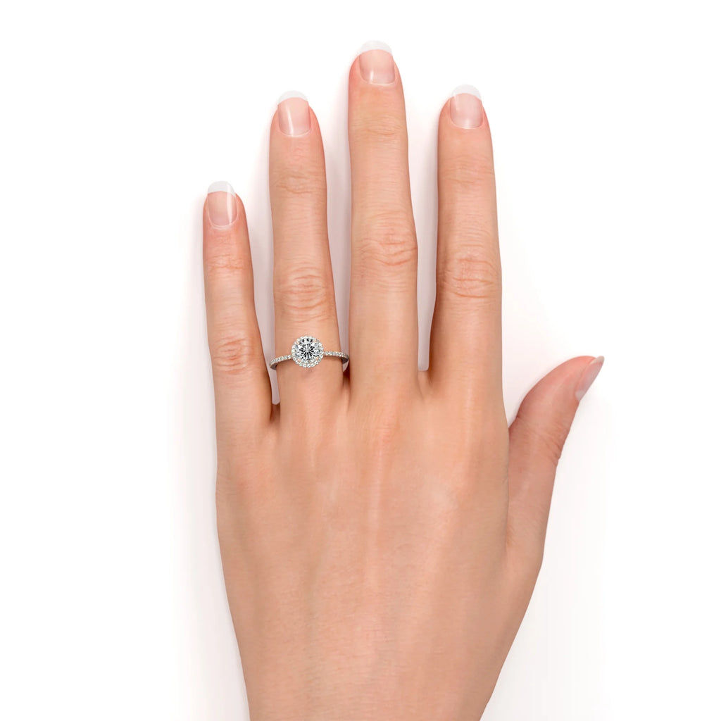 18K Rose Gold Plated Moissanite Engagement Ring T7260