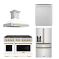 48 Gas Range, Range Hood, Refrigerator, Dishwasher in Stainless Steel Z599642