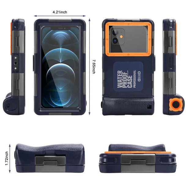 Waterproof Protective Case for Phones Up to 6.9 Inch with Lanyard L468224
