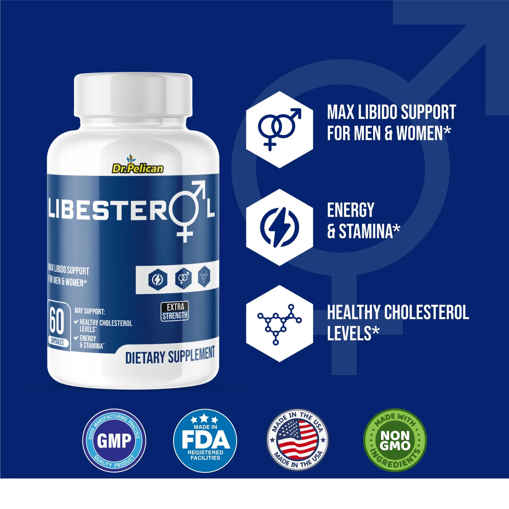 2 Bottles 120 Capsules Libido Stamina Cholesterol Supplement R369