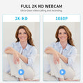 2K QHD USB Webcam with Dual Microphones and Speakers, Pack of 2 R6312