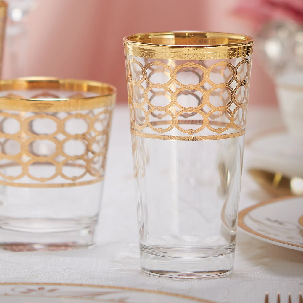 Gold Ring High Ball Set of 4 L909