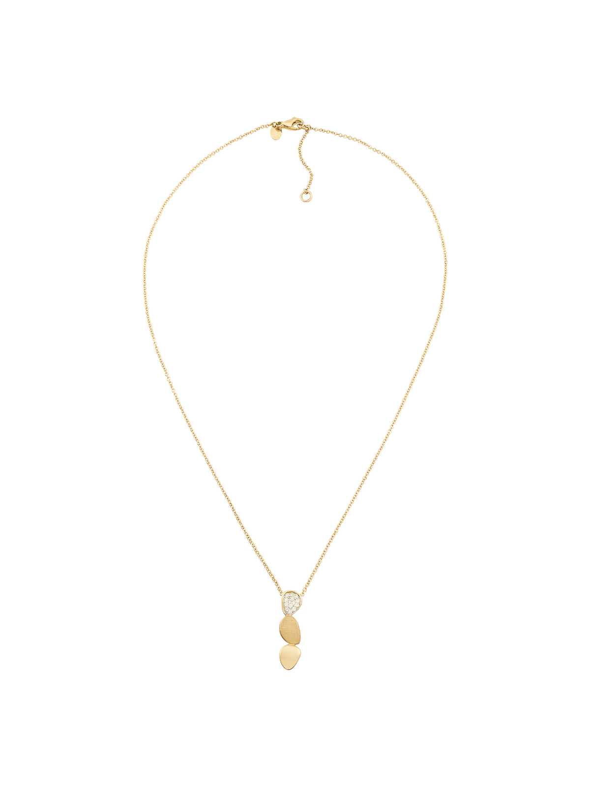 14kt Yellow Gold Diamond Oval Pendant Necklace U35387