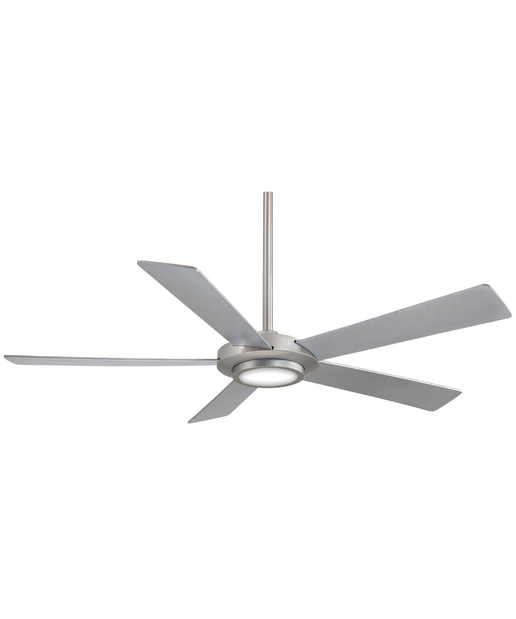Brushed Nickel Ceiling Fan with Light S19385