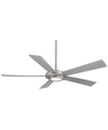 Brushed Nickel Ceiling Fan with Light S19385
