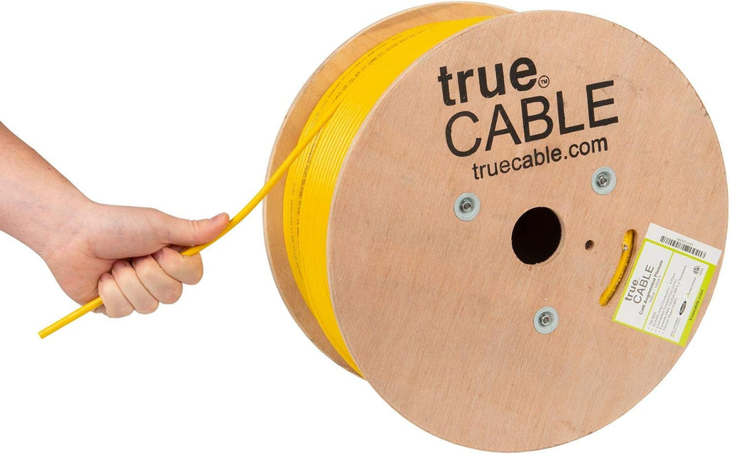 1000ft Black 23AWG 4 Pair Solid Bare Copper Bulk Ethernet Cable X12793