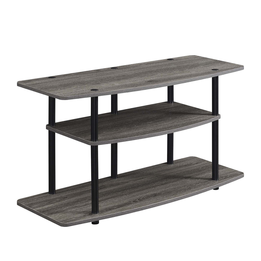 Black 3 Tier Wide TV Stand X36522