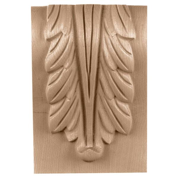 Small Block Acanthus Leaf Corbel, Red Oak N264473