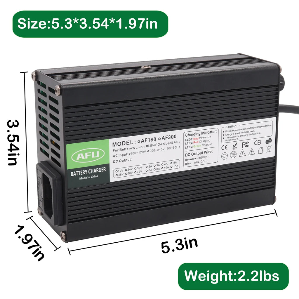 50.4V 5A Smart Charger with Fan Aluminum Case X299737