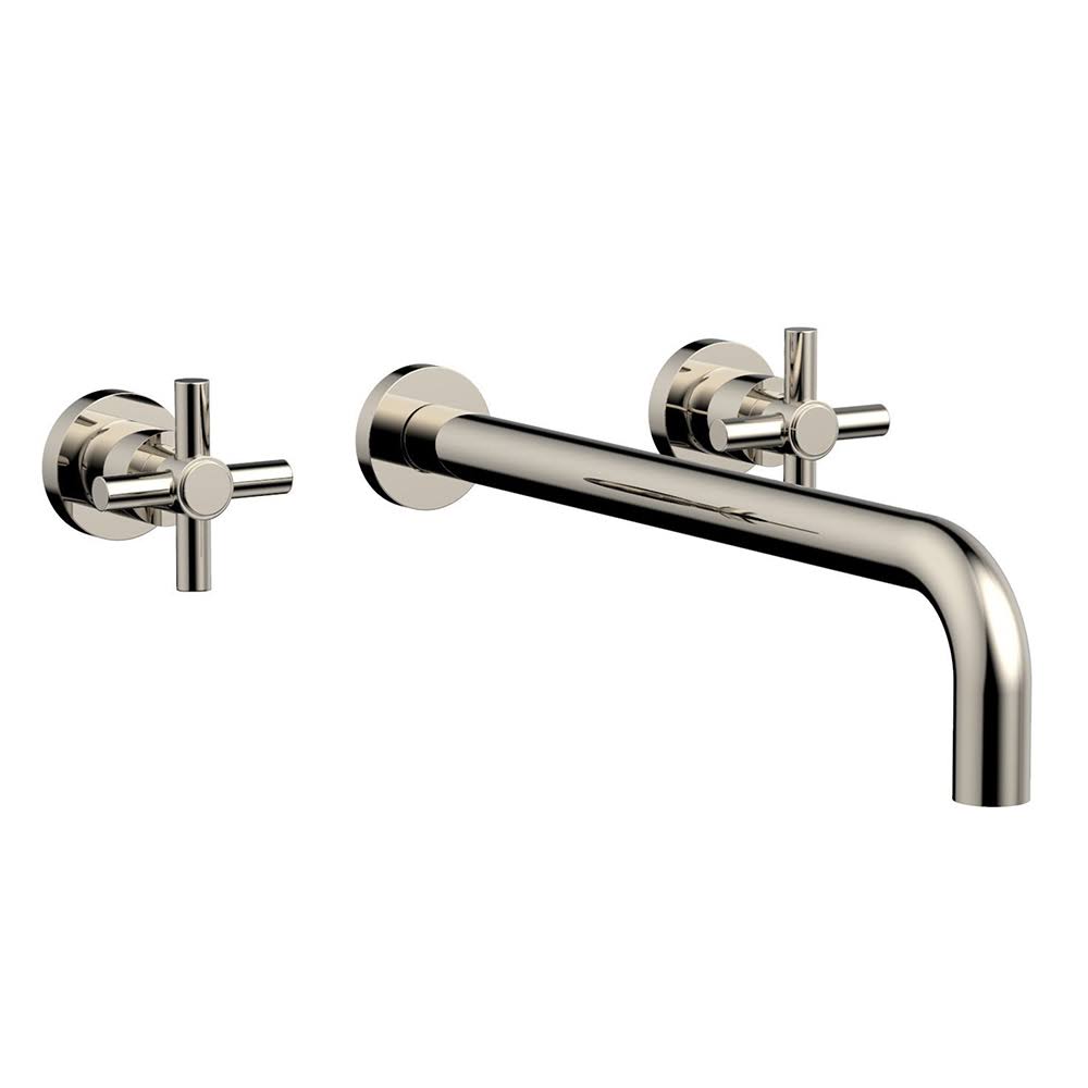 Polished Gold Antiqued Wall Mount Bathroom Sink Faucet J14604