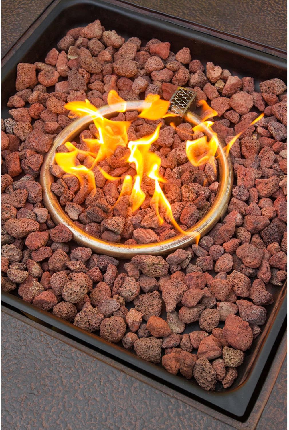 Square Gas Fire Pit with Durastone Top O8167