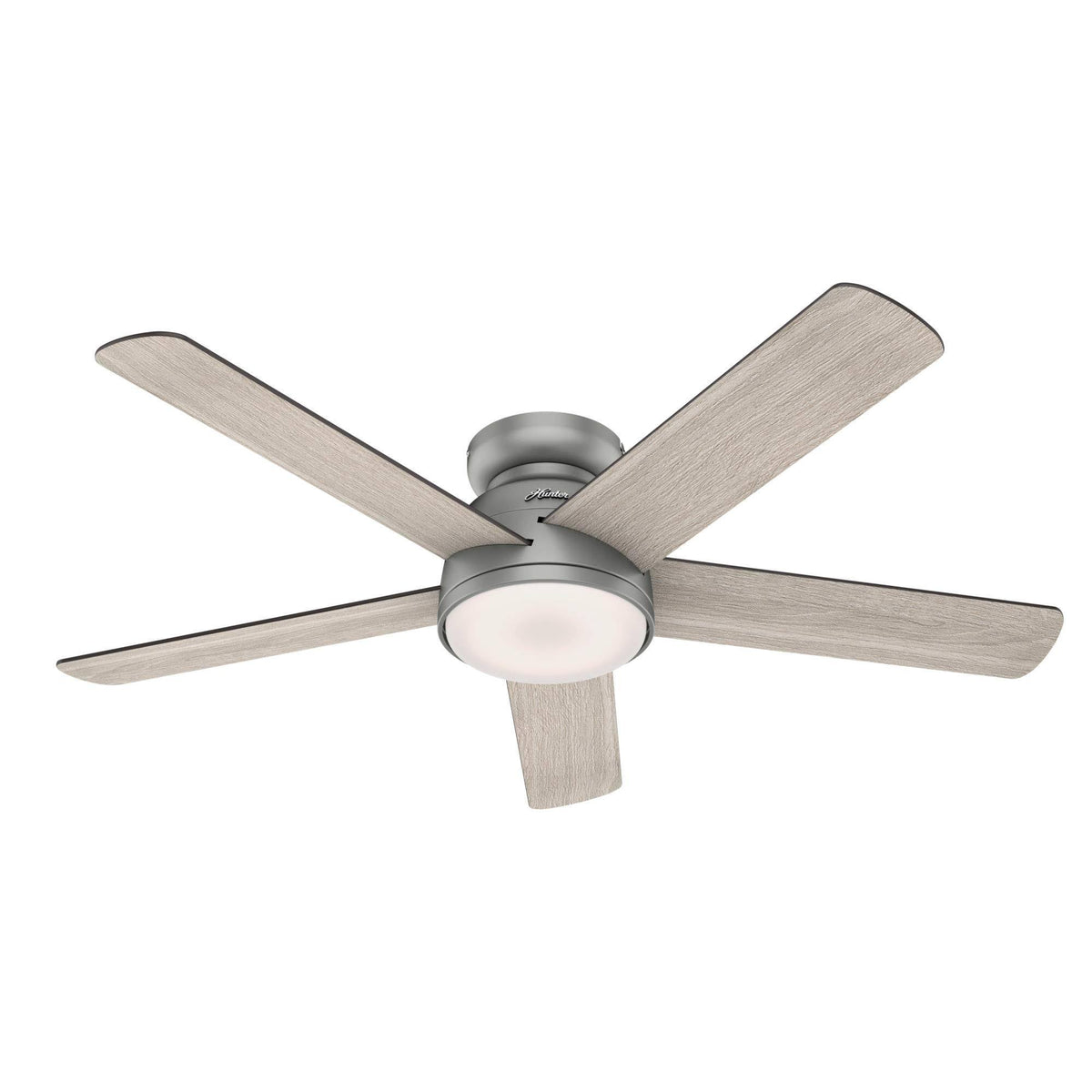 54 in. Matte Silver WiFi Ceiling Fan with LED Light and Remote Y768