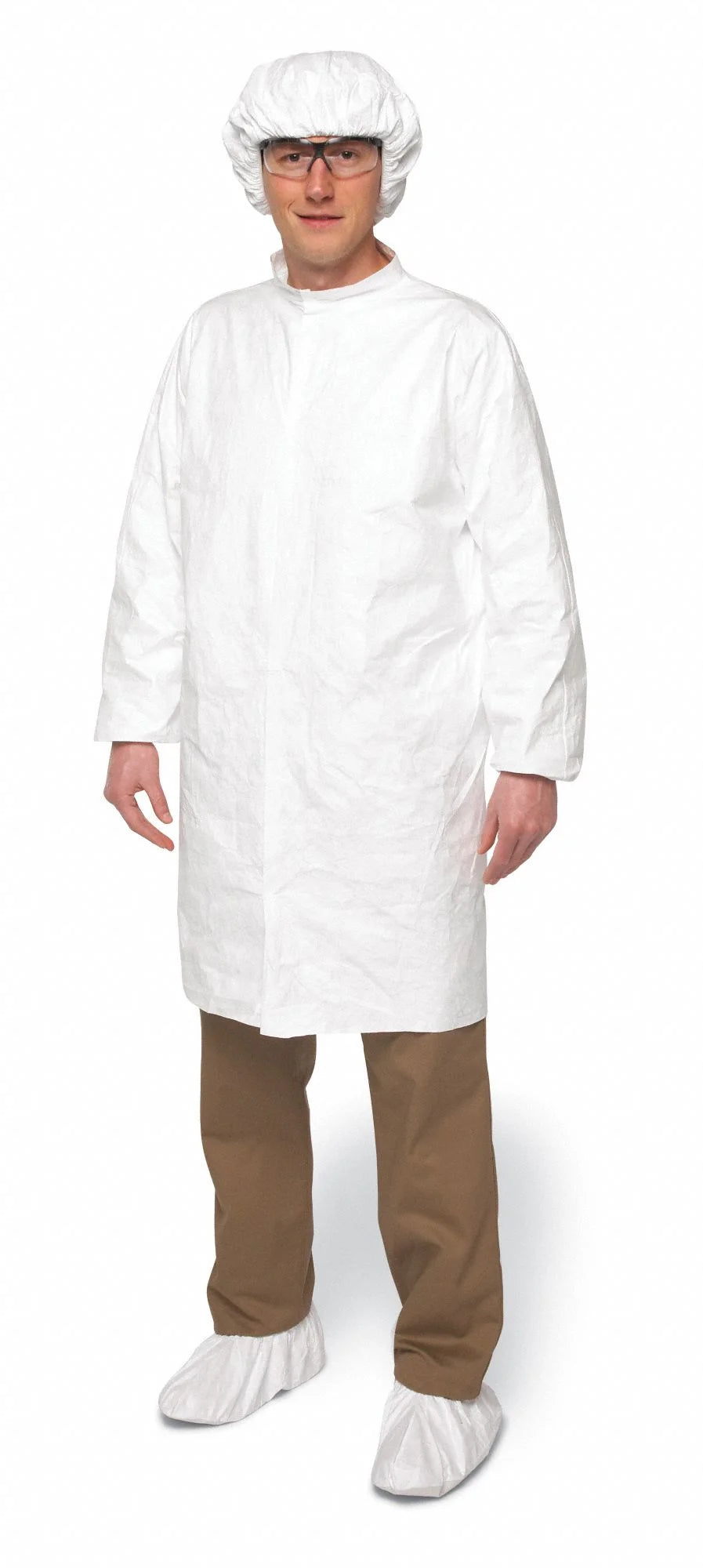 White Snaps XL Cleanroom Coat V705