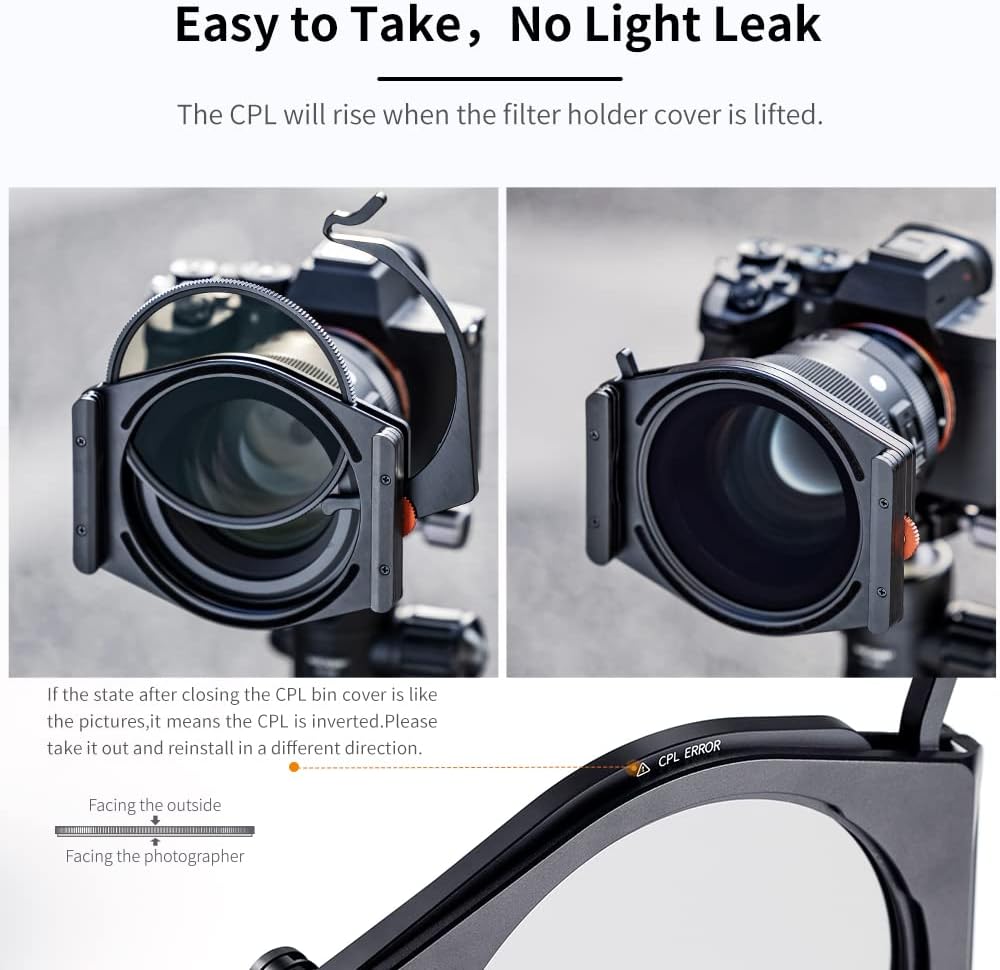 Square Filter Holder System Kit with 95mm Circular Polarizer, Square GND8 Filter, ND1000, and 4 Filter Adapter Rings N756177