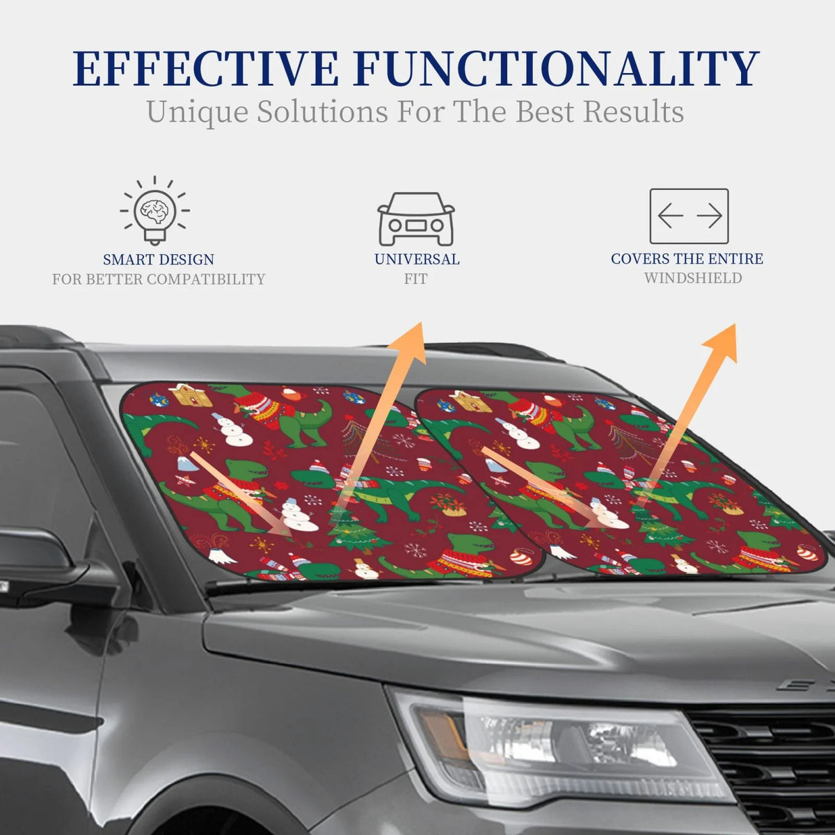 Windshield Sun Shade 2 Pack Foldable Car Sunshade D975