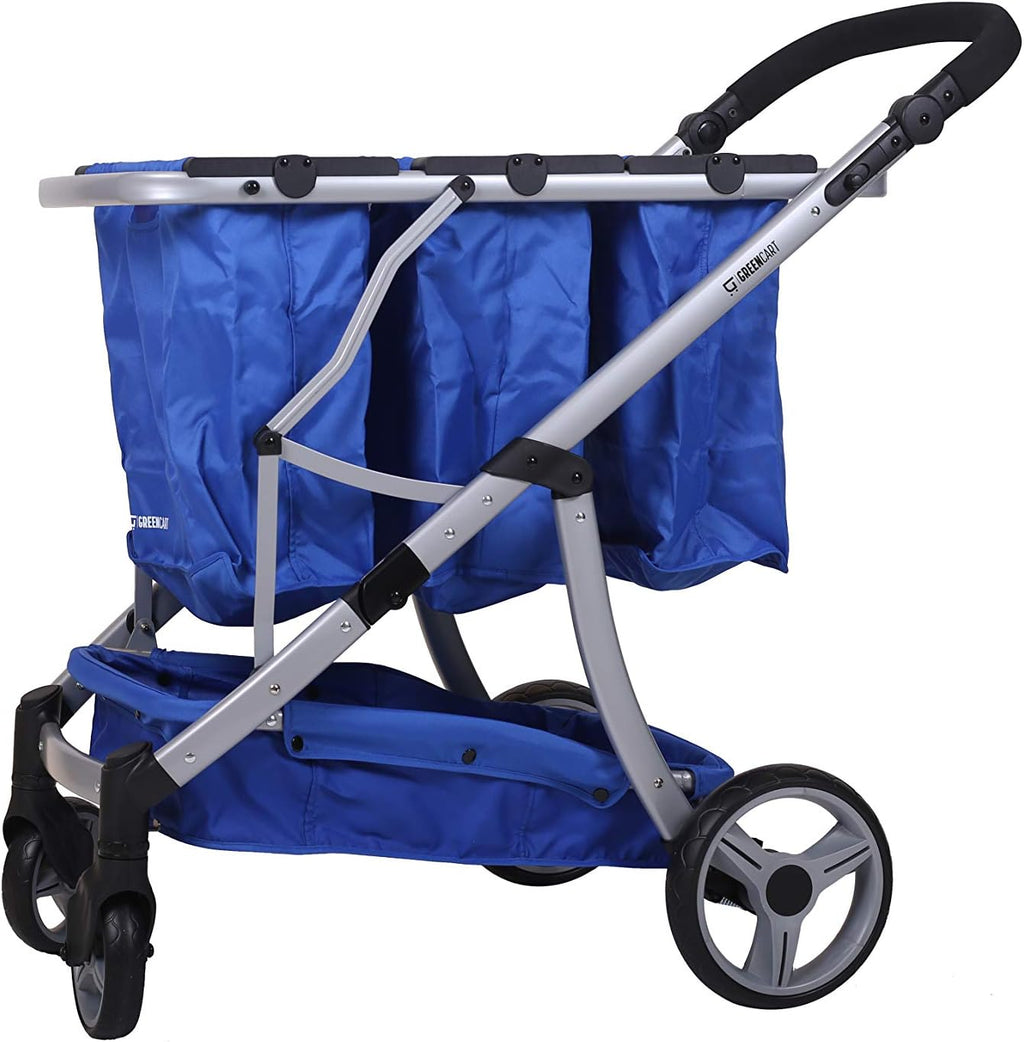 Lightweight Shopping Cart with 3 Blue Baskets P3669