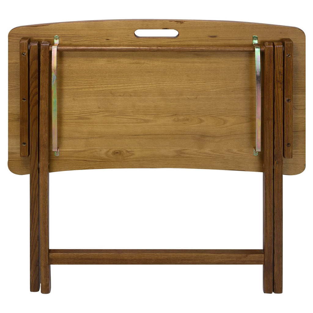 Solid American Red Oak Folding Table Q65269