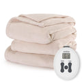 Cream Velvet Electric Heated Blanket Twin Size D3339