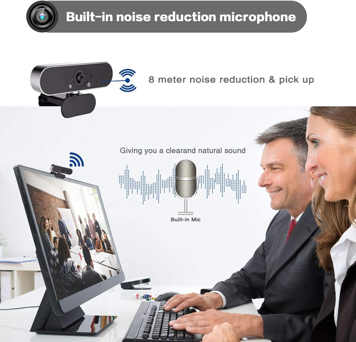 1080p HD USB Webcam with Microphone I407