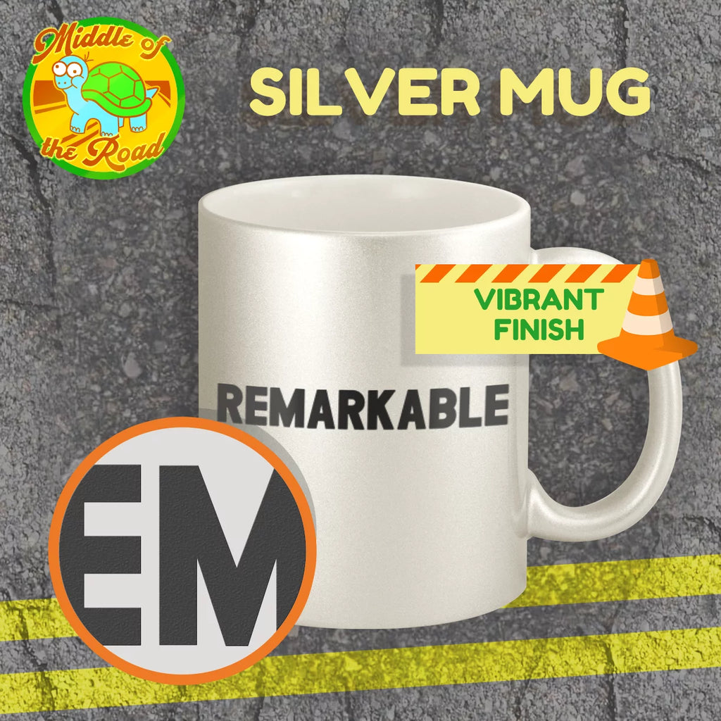 11oz Silver Coffee Mug Cup Z762