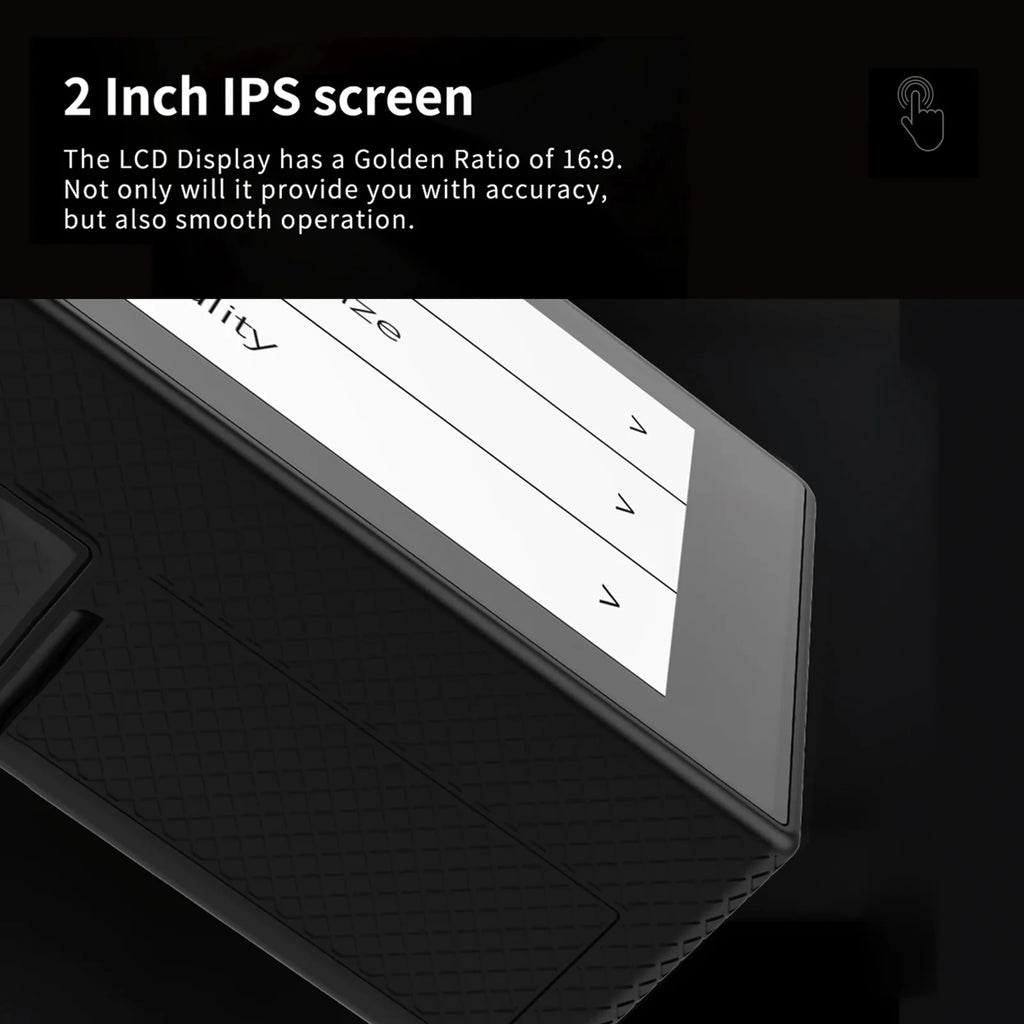 4K Sports Camera with 2-inch IPS Screen, 16MP, 170° Wide Angle, Waterproof Case W10015