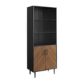 3-Shelf Solid Black Display Cabinet C484444