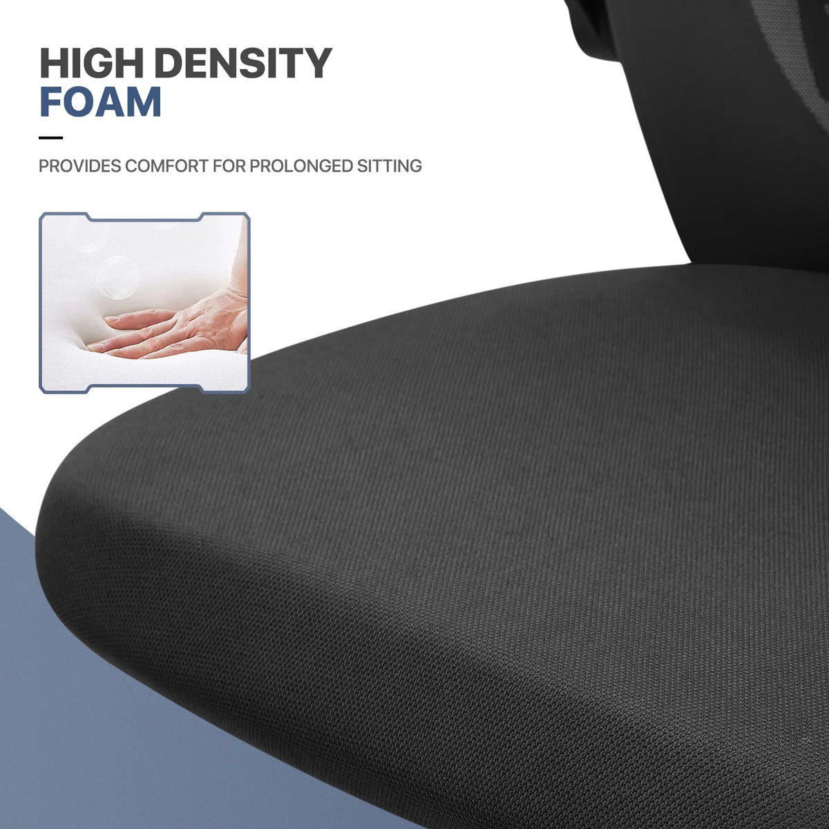 Black Set of 2 Mesh Office Chair with Lumbar Support V530987