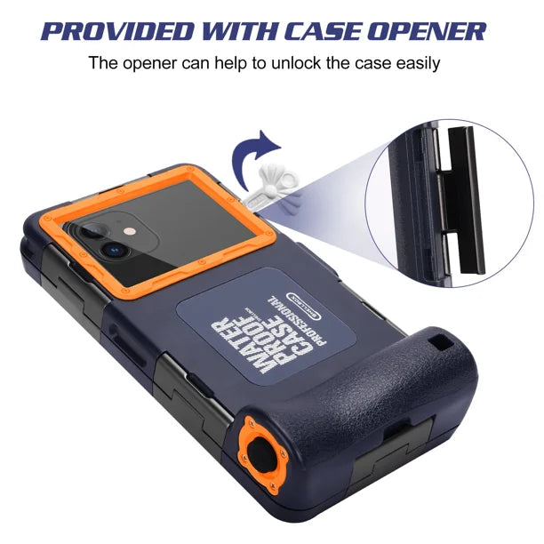 Waterproof Protective Case for Phones Up to 6.9 Inch with Lanyard L468224