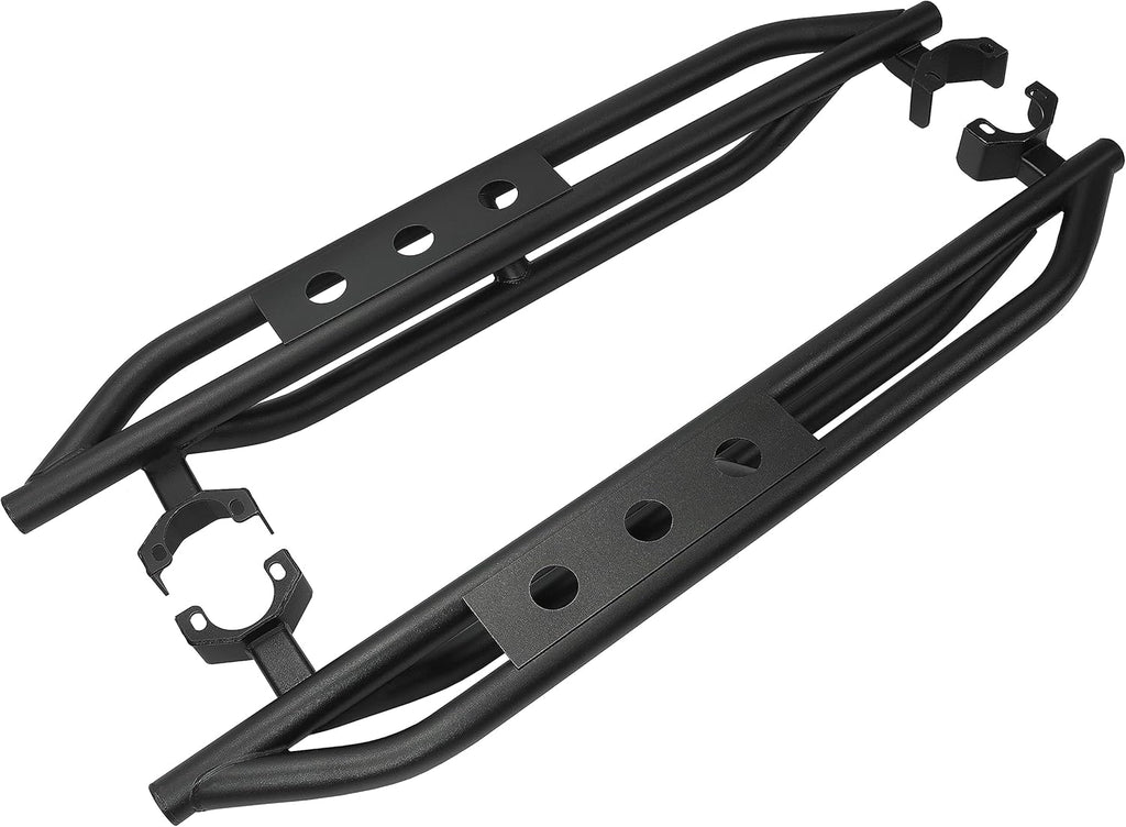 Black Steel Running Board Step Rails Z260154