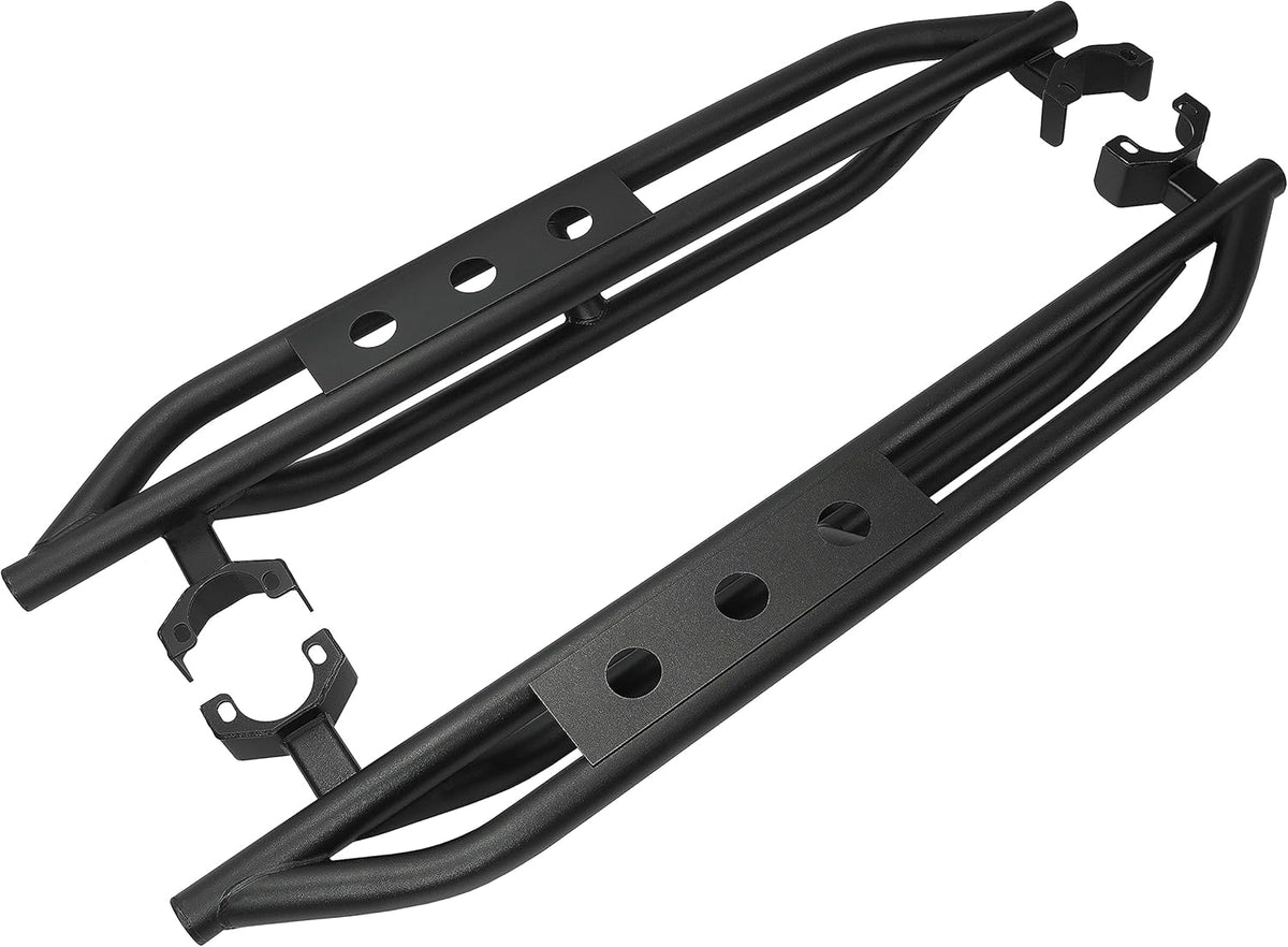 Black Steel Running Board Step Rails Z260154
