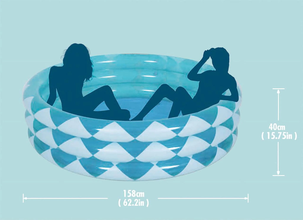 Blue Soft-Sided Round Inflatable Kiddie Pool Q794129