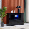 White High Gloss LED Buffet Cabinet with 3 Doors Z298602
