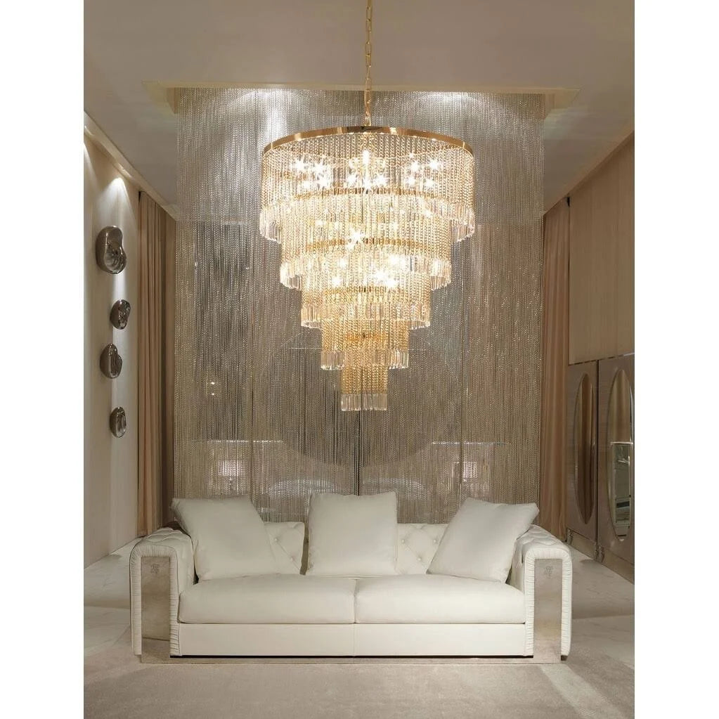 Polished Nickel Flush Mount Crystal Light Q8014
