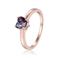 Rose Gold Plated Sterling Silver Alexandrite Solitaire Engagement Ring D4629