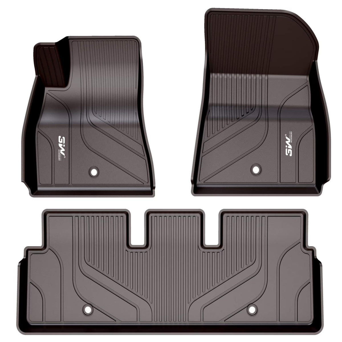 Black TPE Car Floor Mats for Tesla Model 3 L993